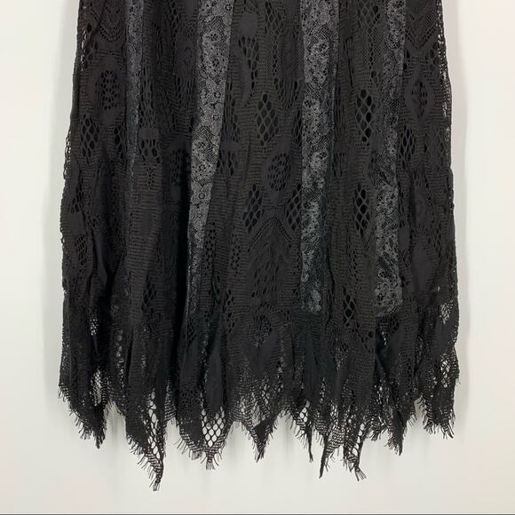 Foxiedox Maisie Black Lace High Neck Dress Size 6 NWT Knee Length Wedding Formal - Picture 4 of 11